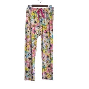 Colorful Looney Toons Character Print Pajama Pants Bottoms